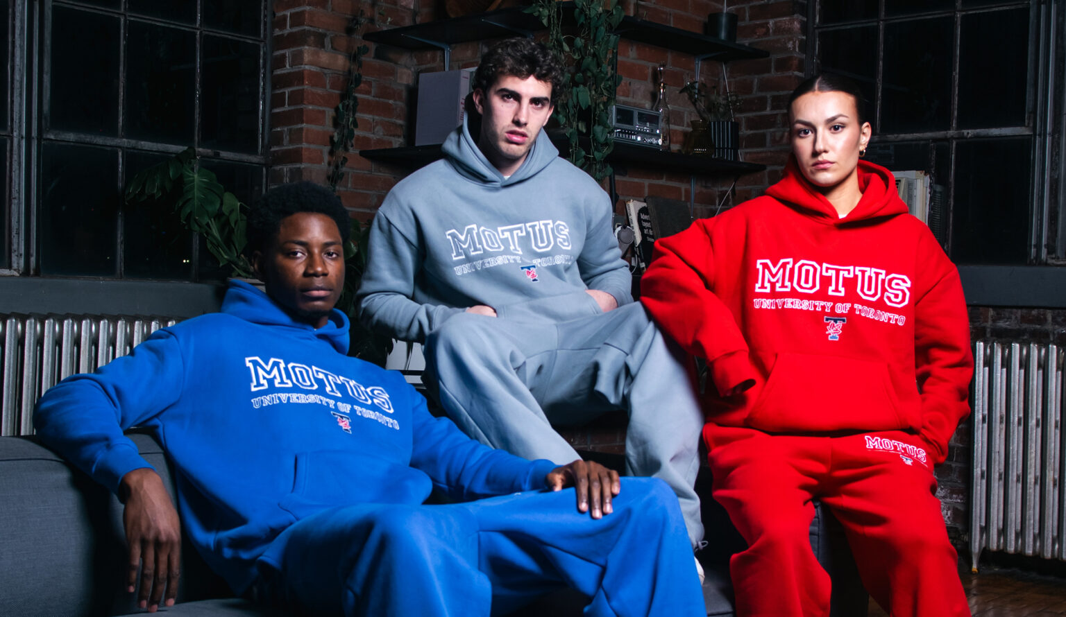 Motus x U of T collection sweat suits