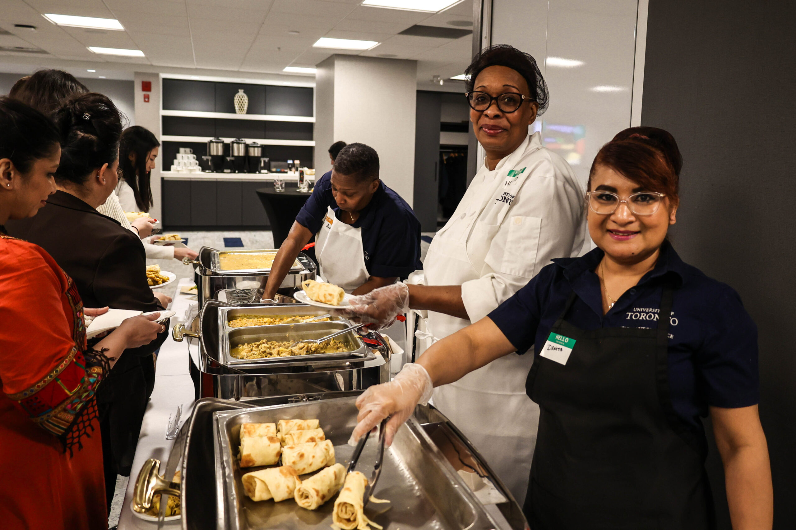 Catering and Food Services staff members at the Black History Month event in 2024